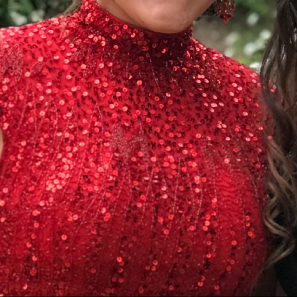 red short prom dress